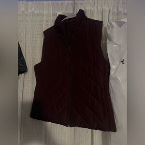 NY&C Burgundy Puffer Vest
